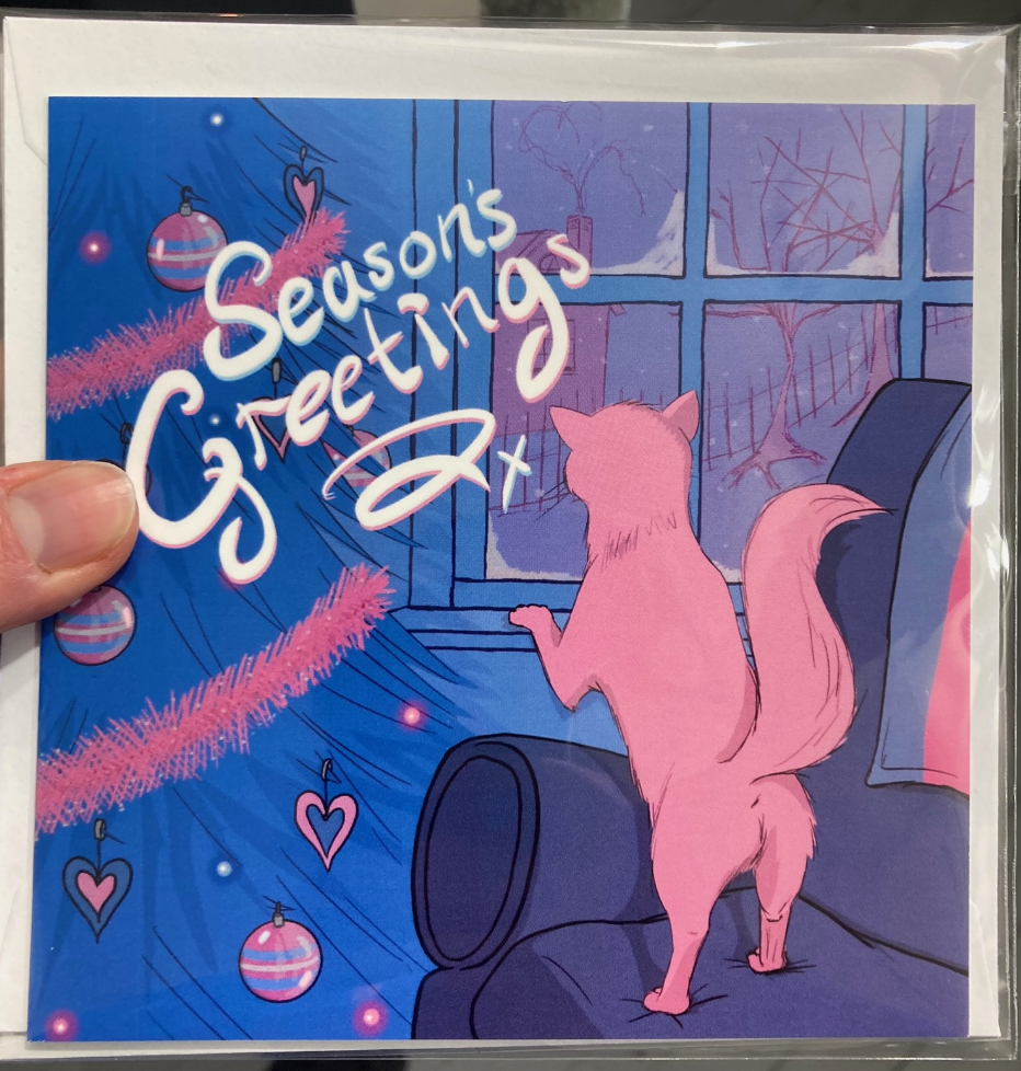 Card- Trans Pride Xmas- seasons greetings