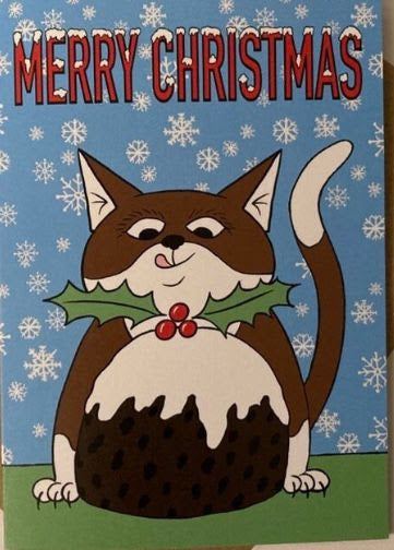 Card- Christmas Pud Cat